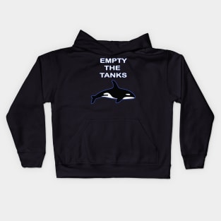 Empty The Tanks Orca Killer Whale Kids Hoodie